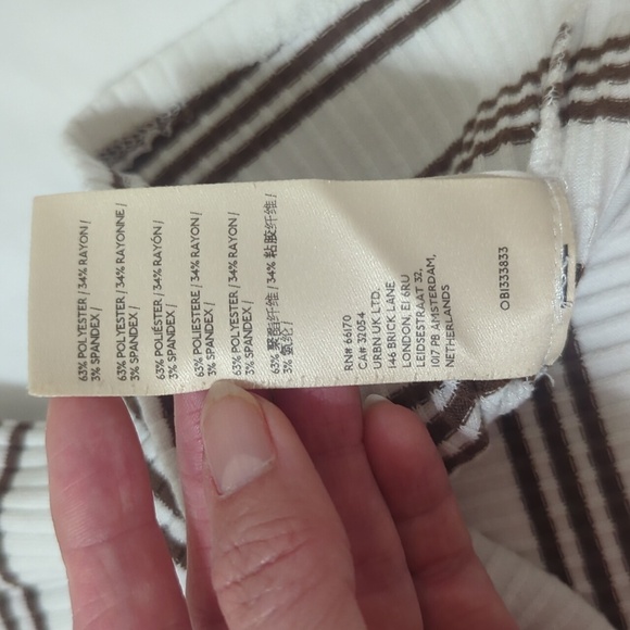 Anthropologie Maeve Mock Neck Tank, Color White/Tan Size XS - Picture 16 of 16